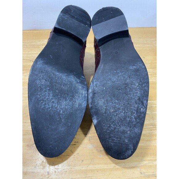 DAPPER SHOES CO. Genuine Leather Handcrafted Classic Burgundy Loafer Sz 9 - Picture 8 of 11